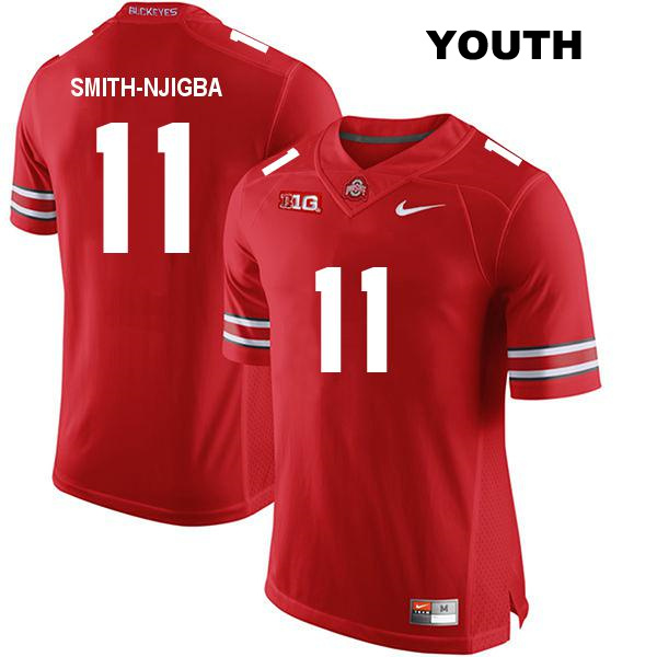 Jaxon Smith-Njigba Ohio State Buckeyes Authentic Youth Stitched no. 11 Red College Football Jersey