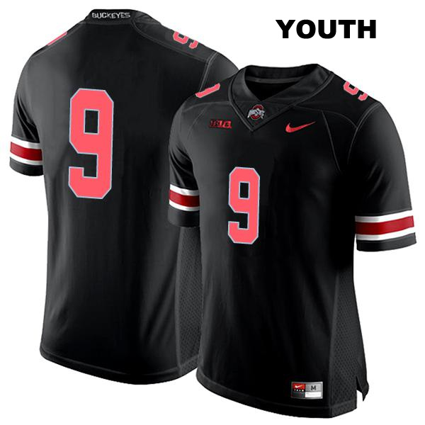 Jayden Ballard Ohio State Buckeyes Authentic Youth no. 9 Stitched Black College Football Jersey - No Name