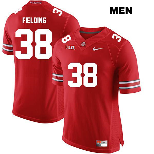 Jayden Fielding Stitched Ohio State Buckeyes Authentic Mens no. 38 Red College Football Jersey