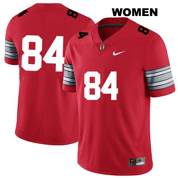 Joe Royer Ohio State Buckeyes Authentic Womens Stitched no. 84 Darkred College Football Jersey - No Name