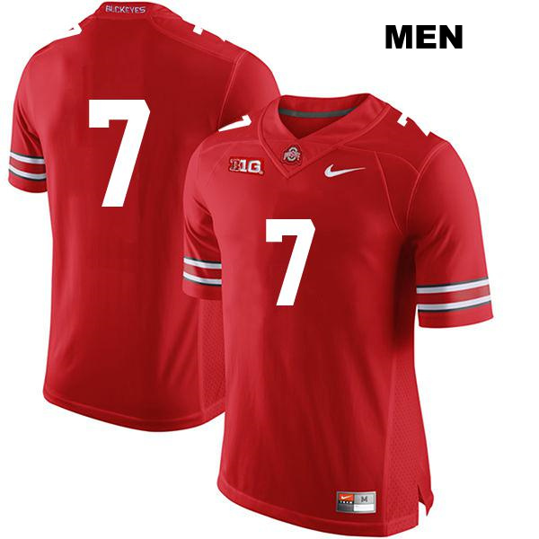 Jordan Hancock Ohio State Buckeyes Authentic Mens no. 7 Stitched Red College Football Jersey - No Name