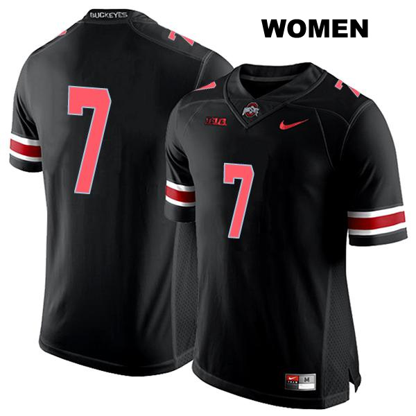 Jordan Hancock Ohio State Buckeyes Authentic Womens Stitched no. 7 Black College Football Jersey - No Name
