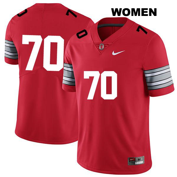 Josh Fryar Ohio State Buckeyes Authentic Womens Stitched no. 70 Darkred College Football Jersey - No Name