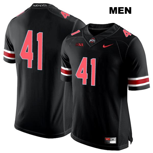 Josh Proctor Ohio State Buckeyes Authentic Stitched Mens no. 41 Black College Football Jersey - No Name