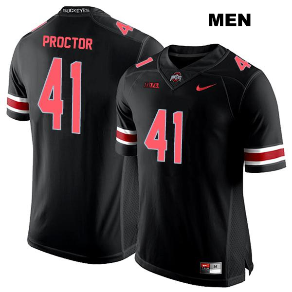 Josh Proctor Ohio State Buckeyes Stitched Authentic Mens no. 41 Black College Football Jersey