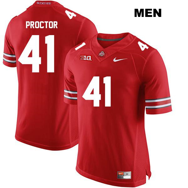 Josh Proctor Ohio State Buckeyes Stitched Authentic Mens no. 41 Red College Football Jersey