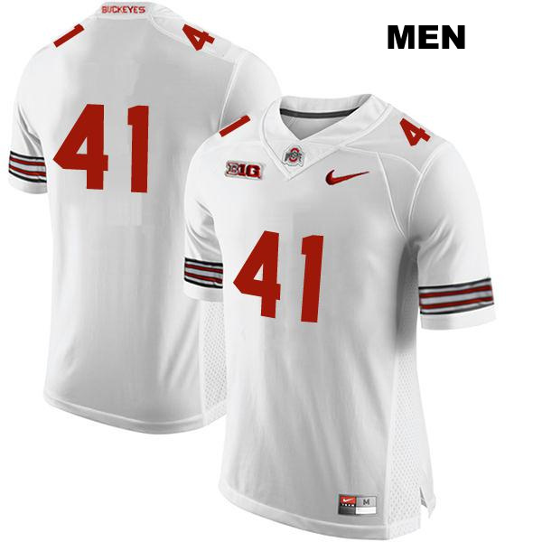 Josh Proctor Ohio State Buckeyes Stitched Authentic Mens no. 41 White College Football Jersey - No Name