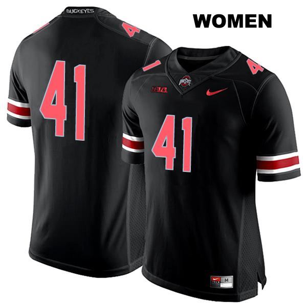 Josh Proctor Ohio State Buckeyes Authentic Womens no. 41 Stitched Black College Football Jersey - No Name