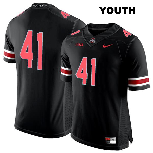 Josh Proctor Ohio State Buckeyes Authentic Youth Stitched no. 41 Black College Football Jersey - No Name