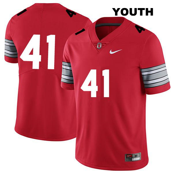 Josh Proctor Ohio State Buckeyes Authentic Youth Stitched no. 41 Darkred College Football Jersey - No Name