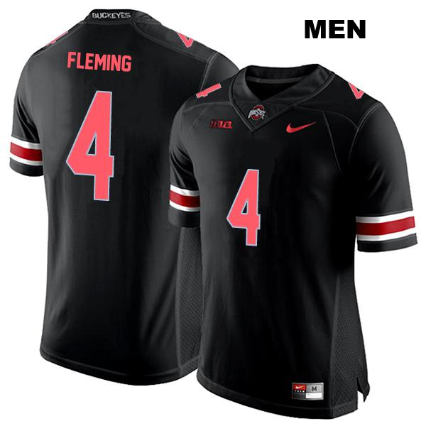 Julian Fleming Stitched Ohio State Buckeyes Authentic Mens no. 4 Black College Football Jersey