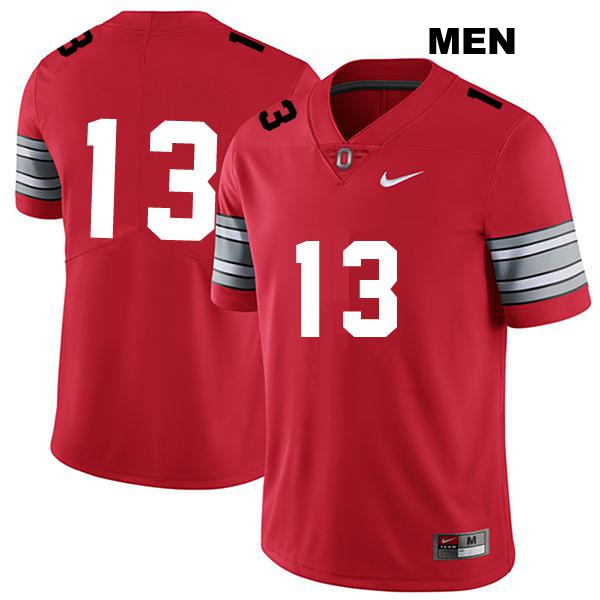 Kaleb Brown Ohio State Buckeyes Authentic Mens no. 13 Stitched Darkred College Football Jersey - No Name