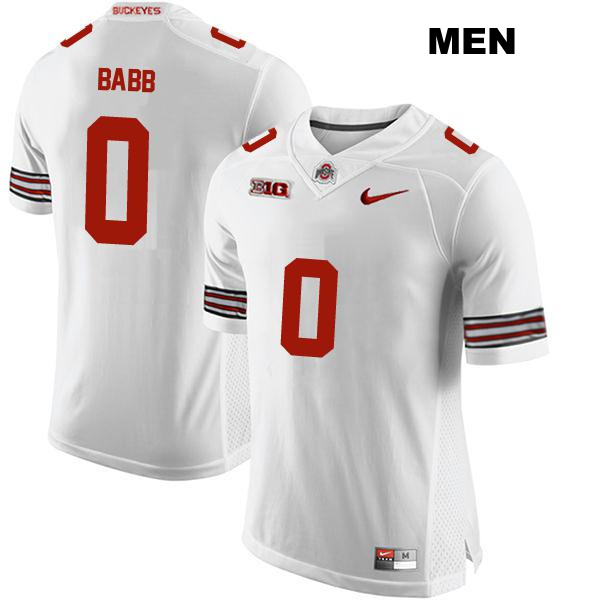 Stitched Kamryn Babb Ohio State Buckeyes Authentic Mens no. 0 White College Football Jersey