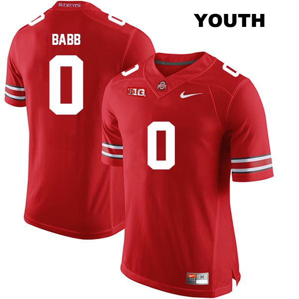 Kamryn Babb Ohio State Buckeyes Authentic Youth Stitched no. 0 Red College Football Jersey