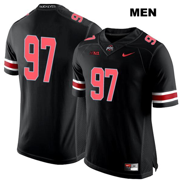 Kenyatta Jackson Ohio State Buckeyes Authentic Stitched Mens no. 97 Black College Football Jersey - No Name