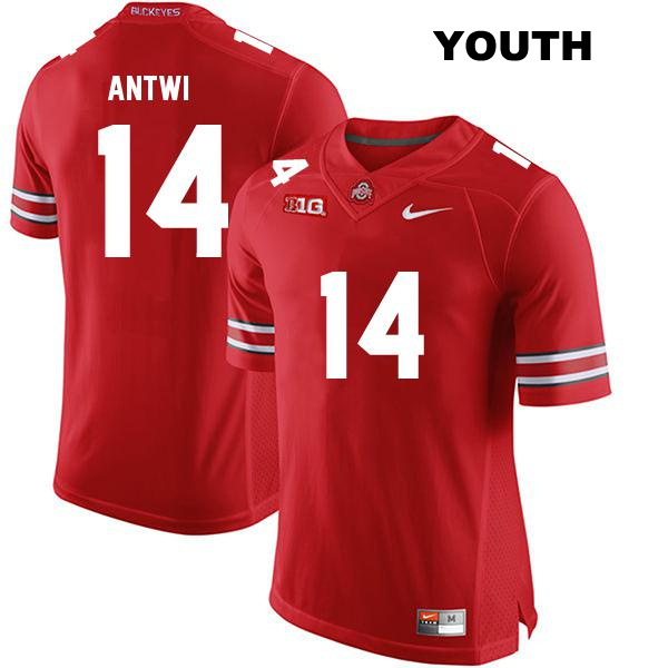 Kojo Antwi Stitched Ohio State Buckeyes Authentic Youth no. 14 Red College Football Jersey