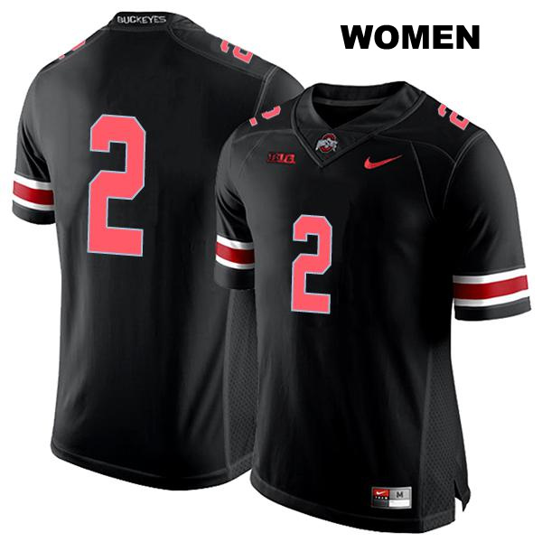 Kourt Williams II Stitched Ohio State Buckeyes Authentic Womens no. 2 Black College Football Jersey - No Name