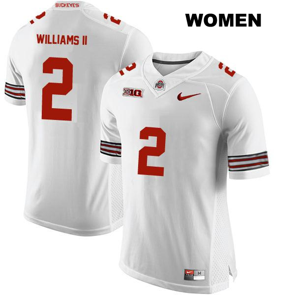 Kourt Williams II Ohio State Buckeyes Authentic Womens Stitched no. 2 White College Football Jersey