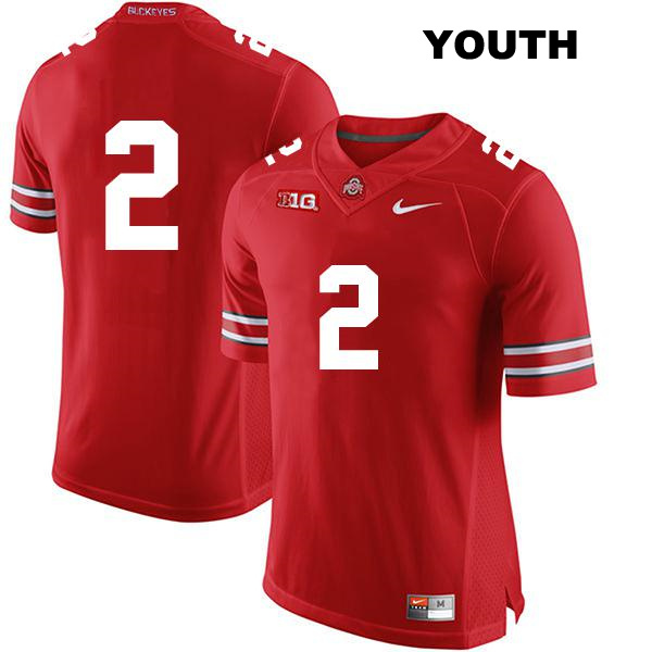 Kourt Williams II Stitched Ohio State Buckeyes Authentic Youth no. 2 Red College Football Jersey - No Name