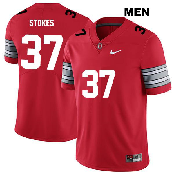 Kye Stokes Ohio State Buckeyes Authentic Mens Stitched no. 37 Darkred College Football Jersey