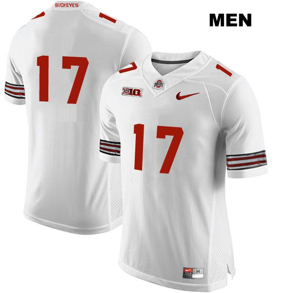 Stitched Kyion Grayes Ohio State Buckeyes Authentic Mens no. 17 White College Football Jersey - No Name