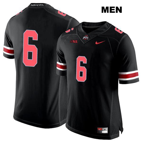Kyle McCord Ohio State Buckeyes Authentic Mens no. 6 Stitched Black College Football Jersey - No Name
