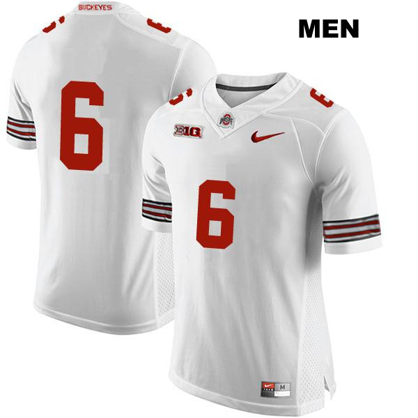 Kyle McCord Stitched Ohio State Buckeyes Authentic Mens no. 6 White College Football Jersey - No Name