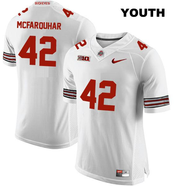 Lloyd McFarquhar Ohio State Buckeyes Authentic Youth Stitched no. 42 White College Football Jersey