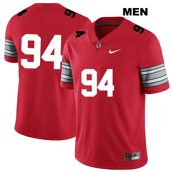 Mason Arnold Ohio State Buckeyes Stitched Authentic Mens no. 94 Darkred College Football Jersey - No Name