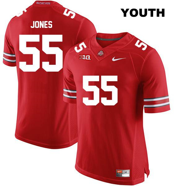 Matthew Jones Ohio State Buckeyes Authentic Youth Stitched no. 55 Red College Football Jersey