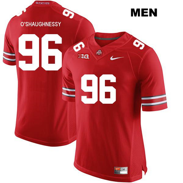 Michael OShaughnessy Ohio State Buckeyes Authentic Mens no. 96 Stitched Red College Football Jersey