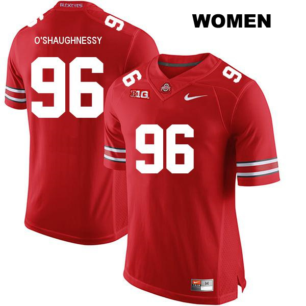 Michael OShaughnessy Ohio State Buckeyes Stitched Authentic Womens no. 96 Red College Football Jersey