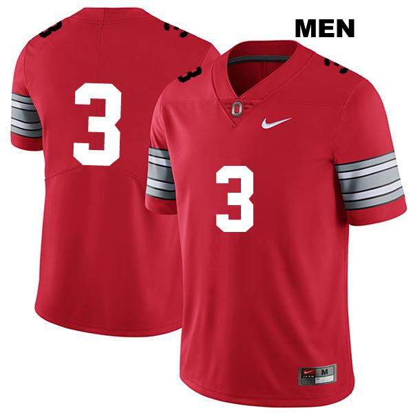 Miyan Williams Ohio State Buckeyes Authentic Stitched Mens no. 3 Darkred College Football Jersey - No Name