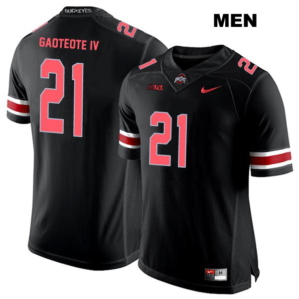 Stitched Palaie Gaoteote IV Ohio State Buckeyes Authentic Mens no. 21 Black College Football Jersey