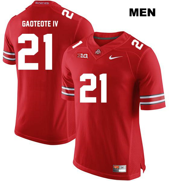 Palaie Gaoteote IV Ohio State Buckeyes Stitched Authentic Mens no. 21 Red College Football Jersey