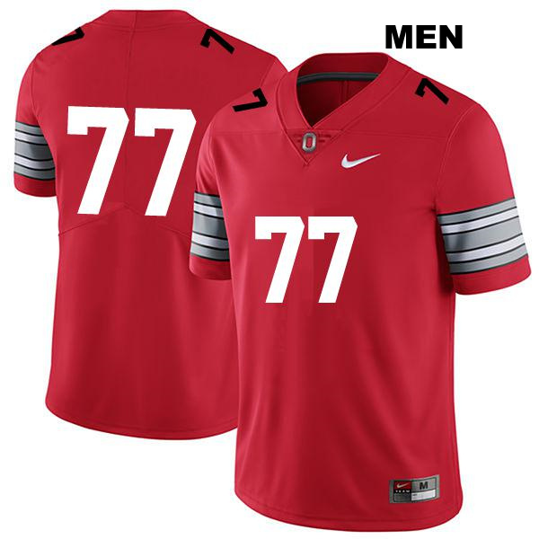 Paris Johnson Jr Ohio State Buckeyes Stitched Authentic Mens no. 77 Darkred College Football Jersey - No Name