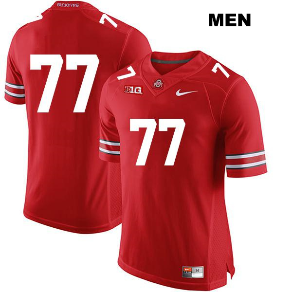 Stitched Paris Johnson Jr Ohio State Buckeyes Authentic Mens no. 77 Red College Football Jersey - No Name