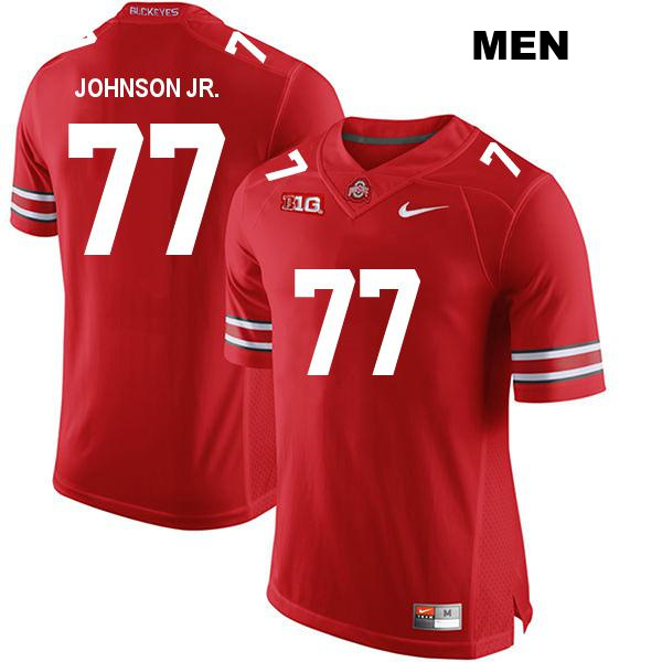 Paris Johnson Jr Ohio State Buckeyes Authentic Mens Stitched no. 77 Red College Football Jersey