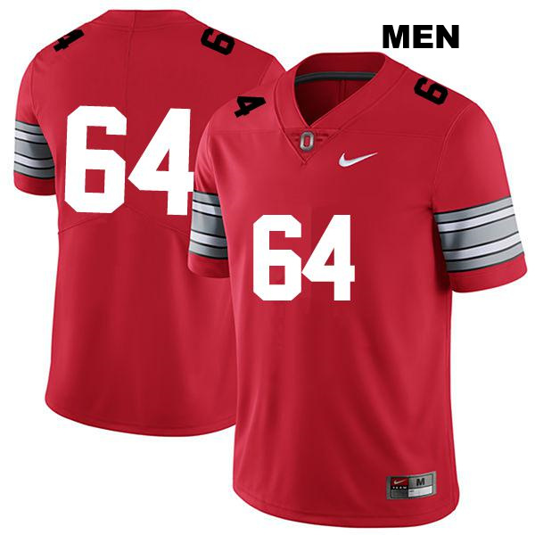 Quinton Burke Stitched Ohio State Buckeyes Authentic Mens no. 64 Darkred College Football Jersey - No Name