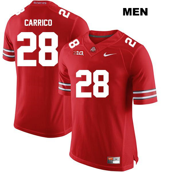 Reid Carrico Ohio State Buckeyes Authentic Stitched Mens no. 28 Red College Football Jersey