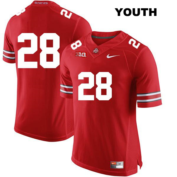 Reid Carrico Ohio State Buckeyes Stitched Authentic Youth no. 28 Red College Football Jersey - No Name
