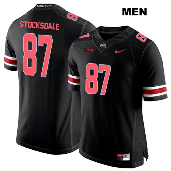 Reis Stocksdale Ohio State Buckeyes Authentic Mens no. 87 Stitched Black College Football Jersey