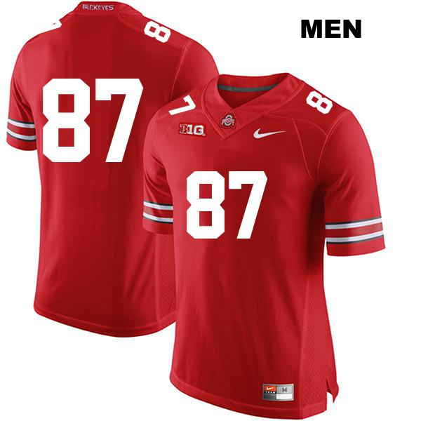 Reis Stocksdale Stitched Ohio State Buckeyes Authentic Mens no. 87 Red College Football Jersey - No Name