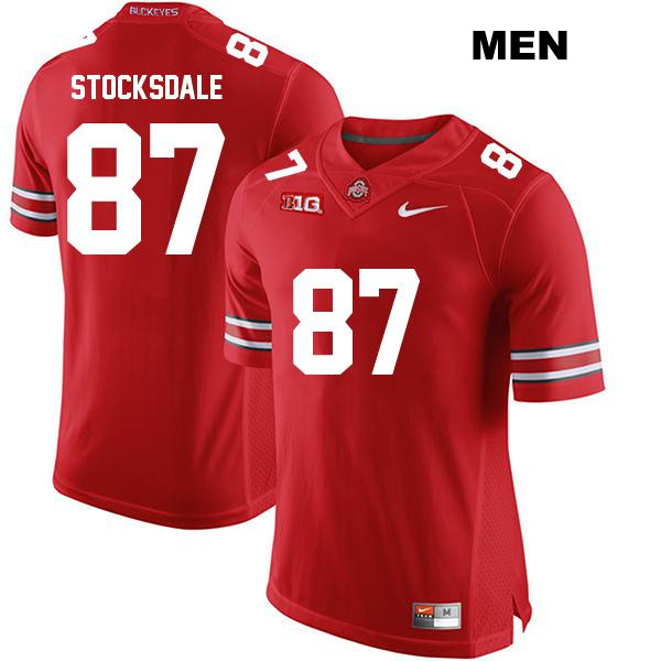 Reis Stocksdale Ohio State Buckeyes Authentic Stitched Mens no. 87 Red College Football Jersey