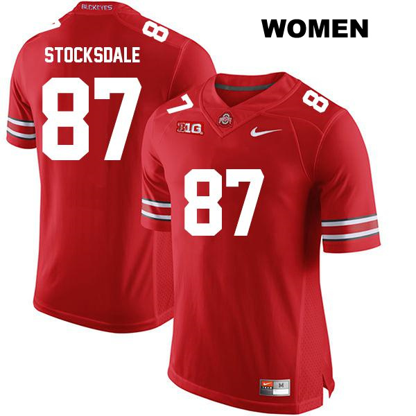 Reis Stocksdale Ohio State Buckeyes Authentic Stitched Womens no. 87 Red College Football Jersey