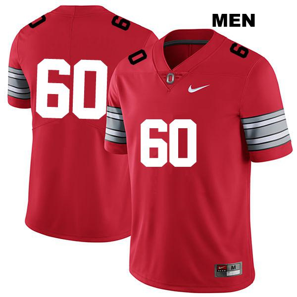 Stitched Ryan Smith Ohio State Buckeyes Authentic Mens no. 60 Darkred College Football Jersey - No Name