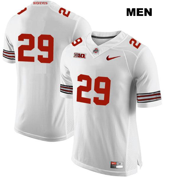 Ryan Turner Ohio State Buckeyes Stitched Authentic Mens no. 29 White College Football Jersey - No Name