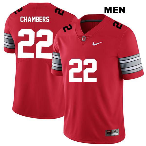 Steele Chambers Ohio State Buckeyes Authentic Mens no. 22 Stitched Darkred College Football Jersey