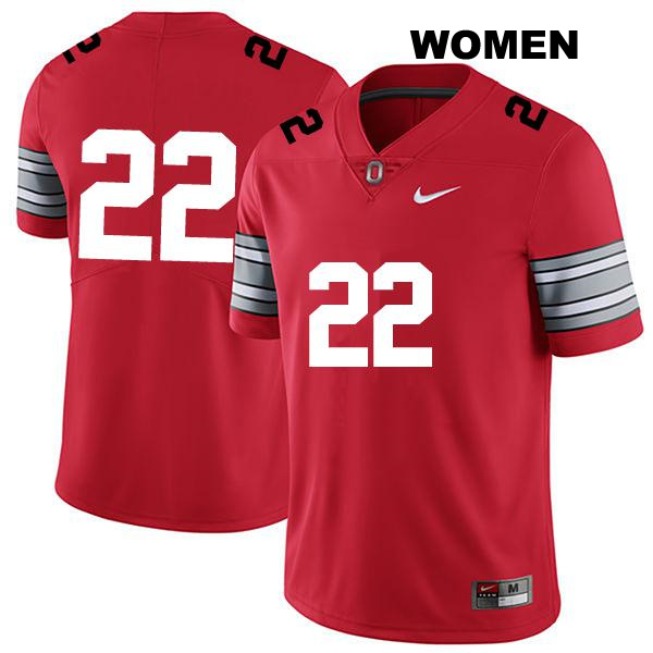 Steele Chambers Ohio State Buckeyes Stitched Authentic Womens no. 22 Darkred College Football Jersey - No Name