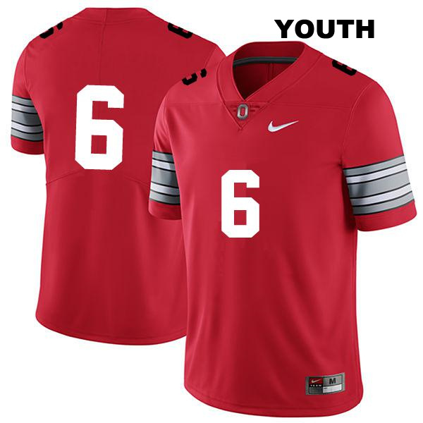Taron Vincent Stitched Ohio State Buckeyes Authentic Youth no. 6 Darkred College Football Jersey - No Name